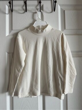Uniqlo Kids HEATTECH Ribbed High Neck Top - White - Size
3-4Y